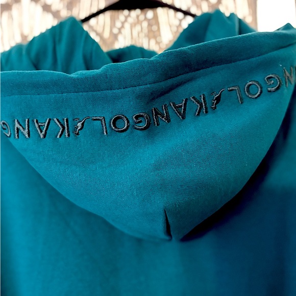 NEW - Kangol UK Size Large Teal Blue Green Hoodie Sweatshirt Logo Hooded Sweater - Picture 5 of 8